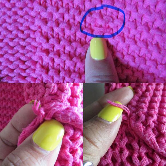 Free People Fuchsia Cozy Cable Knit Sweater S Chunky Cotton Blend Boho Knitwear - Picture 15 of 17